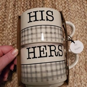 His&Hers ceramic mug set 18 oz